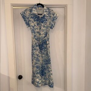 Tuckernuck Floral Blue and White Dress